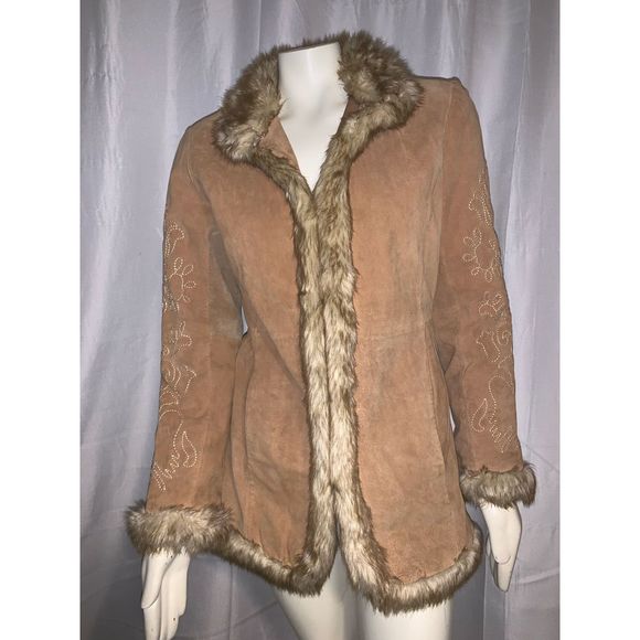 SOLD Vintage 90’s Y2K Tan Leather Penny Lane Coat Medium - Picture 10 of 13